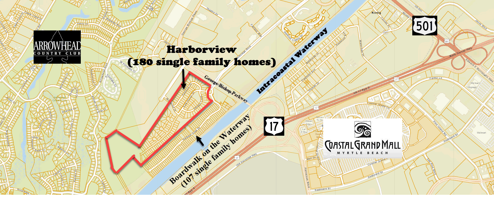 New home community of Harborview in Carolina Forest